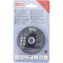 Juego de discos de corte  para acero inoxidable  Ø 75 x 1,0 x 10 mm 5 piezas